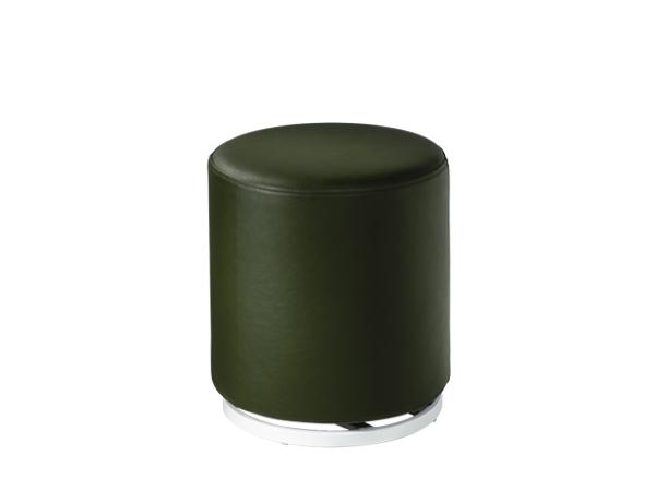 CEOT-049 (Forest Green Vinyl) | Marche Swivel Ottoman -- Trade Show Rental Furniture